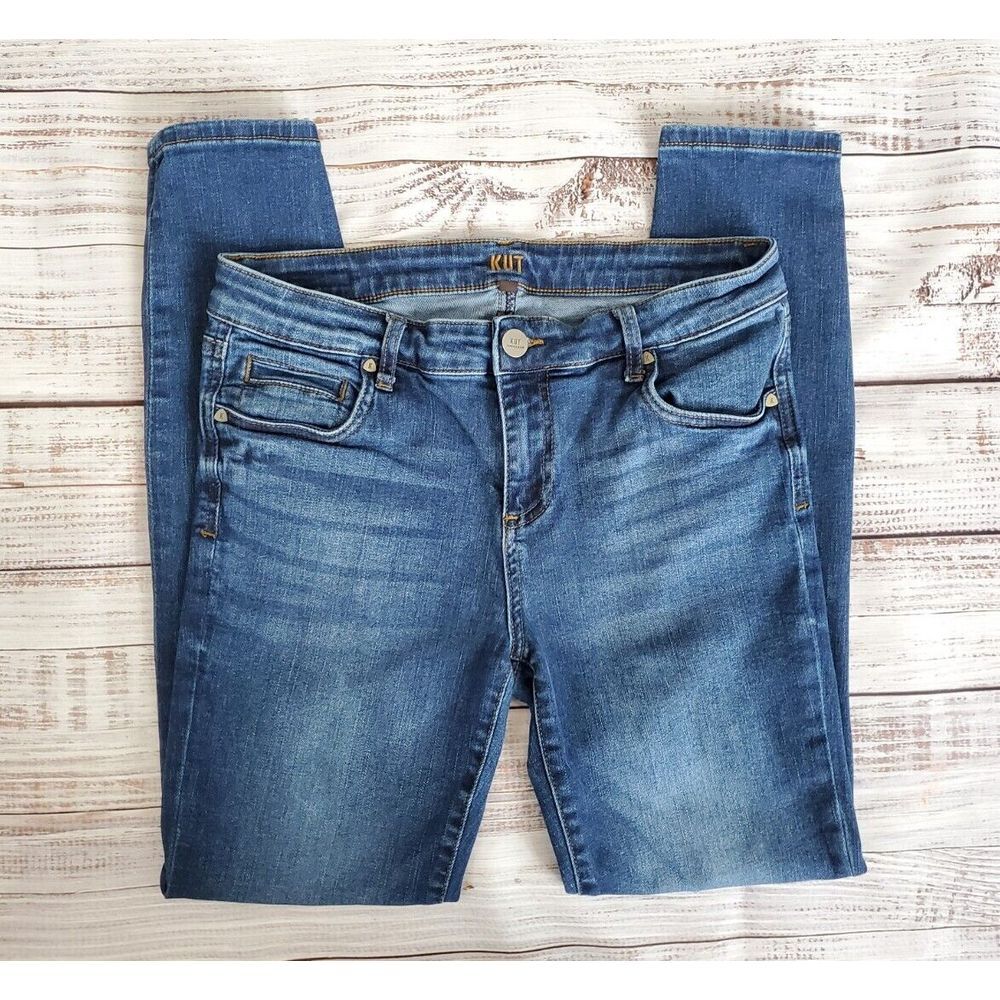 Sz 8 Short Kut From The Kloth Toothpick Skinny Dark Wash Blue Jeans Perfect Cond